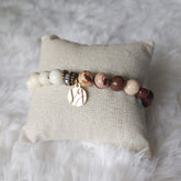 Into The Woods Petrified Wood Stretch Bracelet